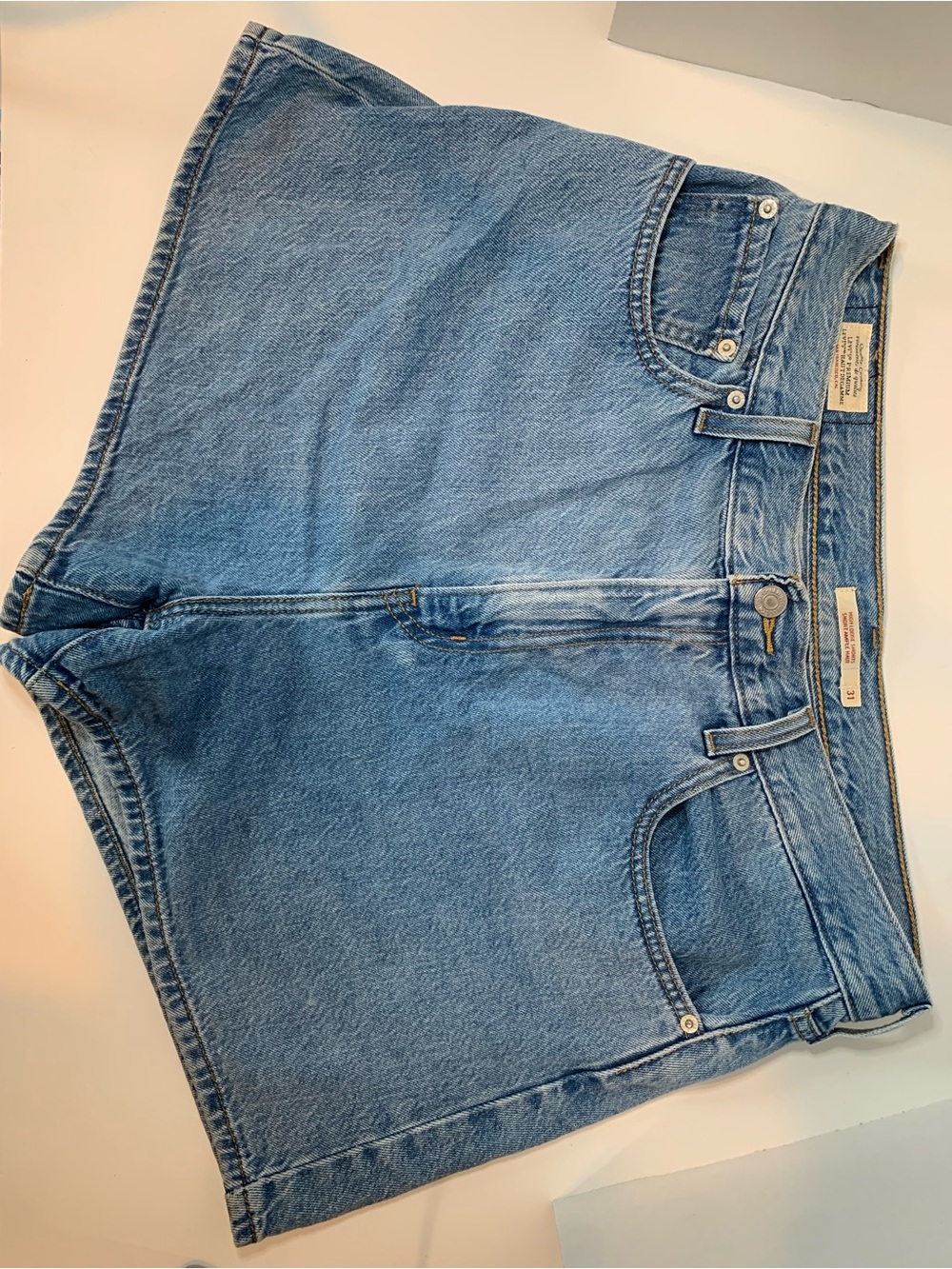 High-Rise Classic Blue Denim Jean Shorts for Women